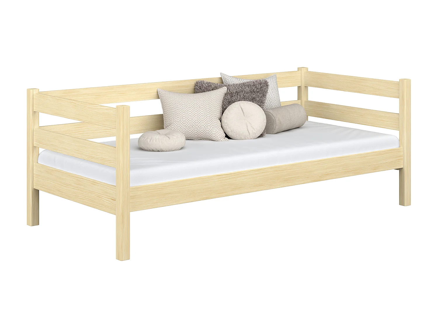 Lit banquette en bois N01 Pin Clair 90x190