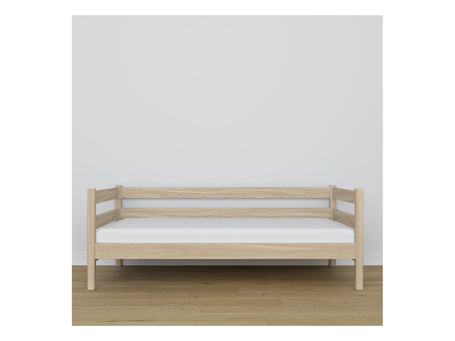 Lit banquette en chêne N01 Chêne Blanchi 80x200