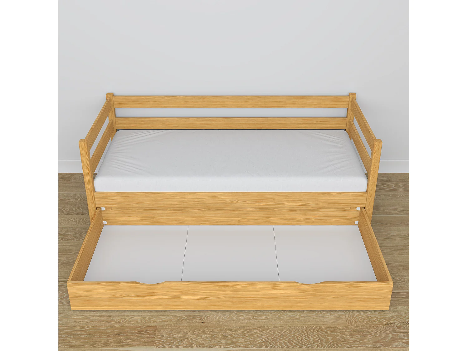Lit banquette en bois - avec tiroir N01 Pin Naturel 80x190