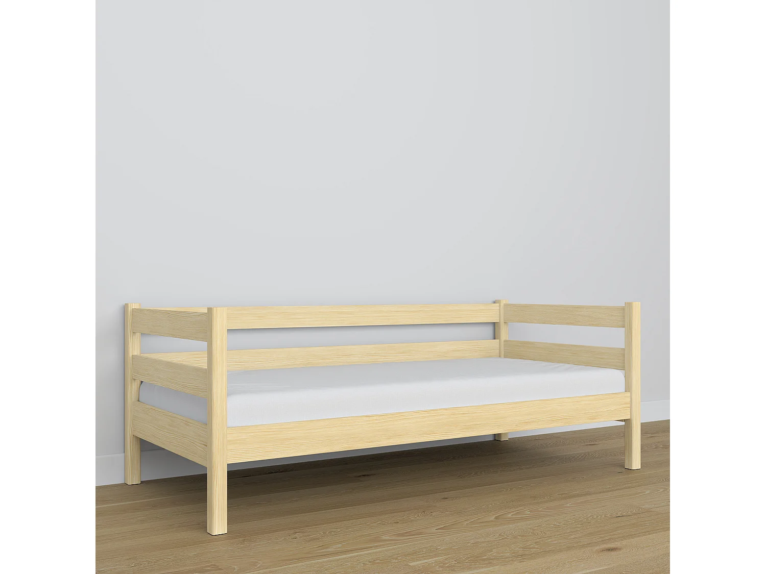 Lit banquette en bois N01 Pin Clair 80x180