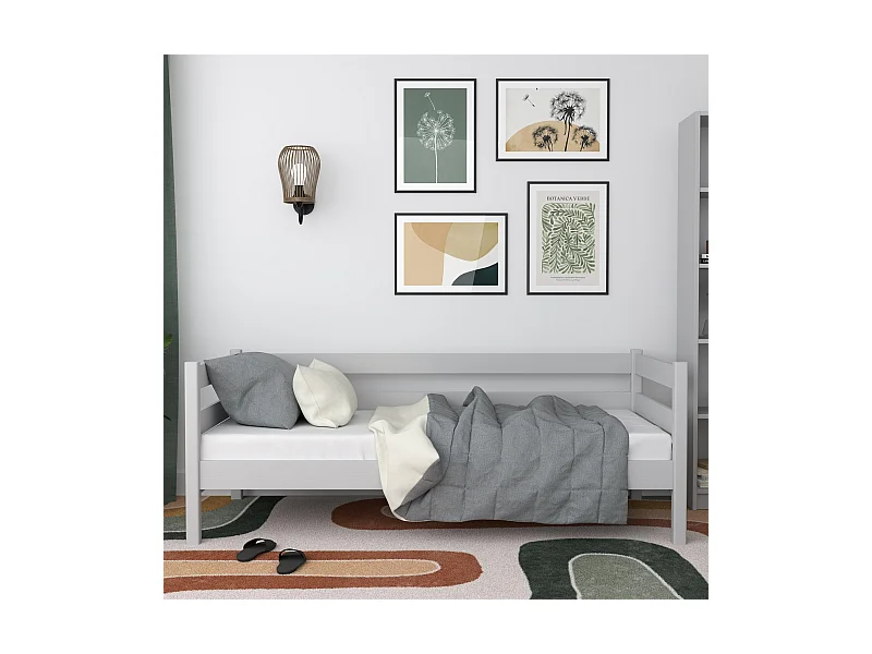 TAGESBETT Grau 90x200