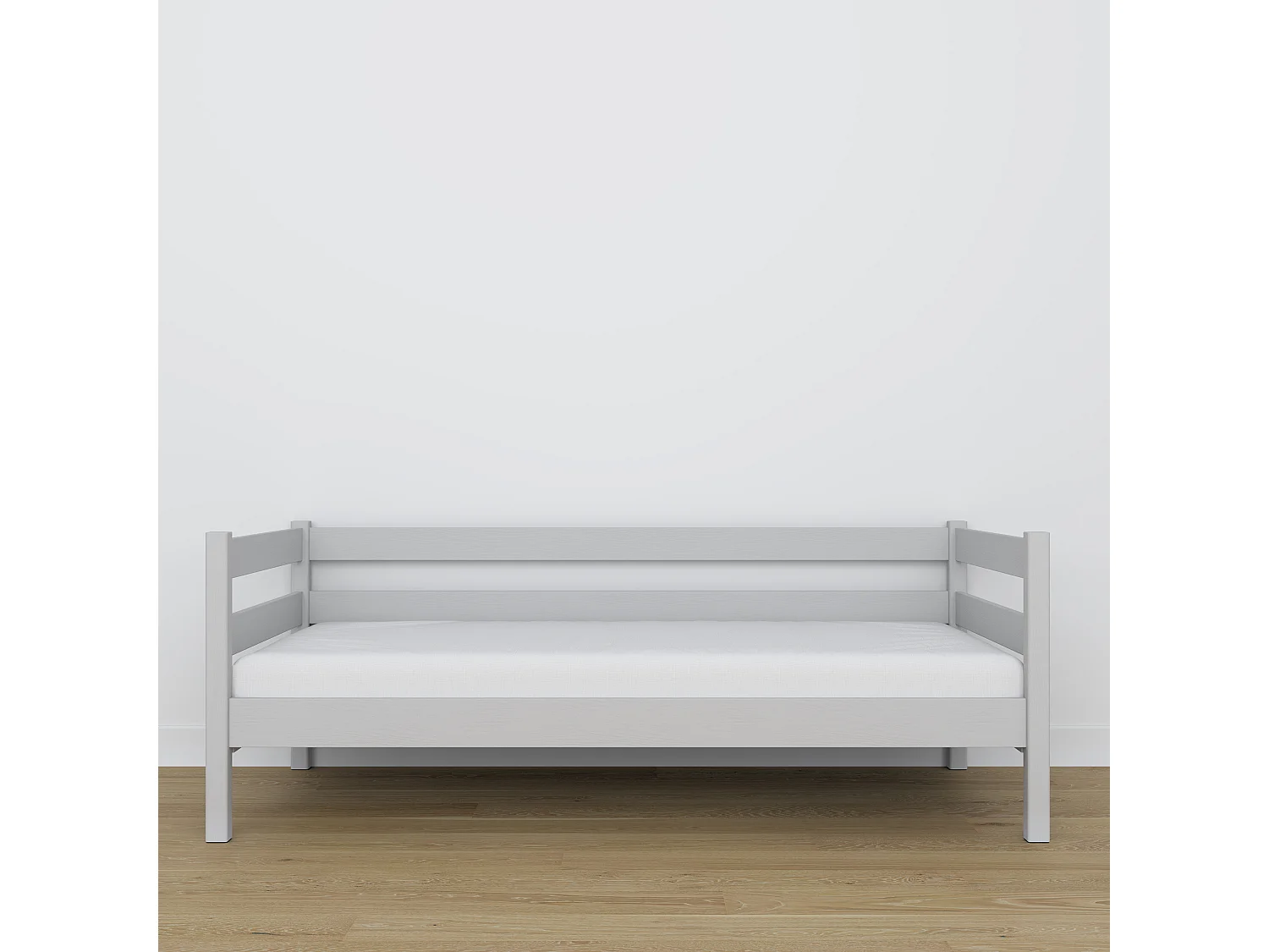 Lit banquette en bois N01 Gris 90x200