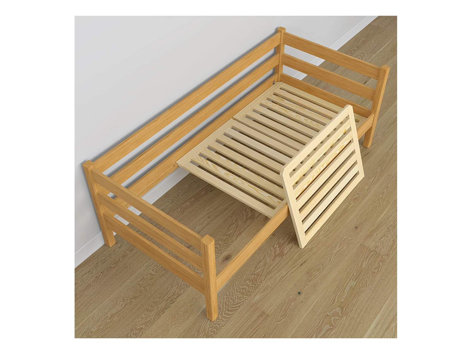 Lit banquette en bois - avec tiroir N01 Pin Naturel 90x200