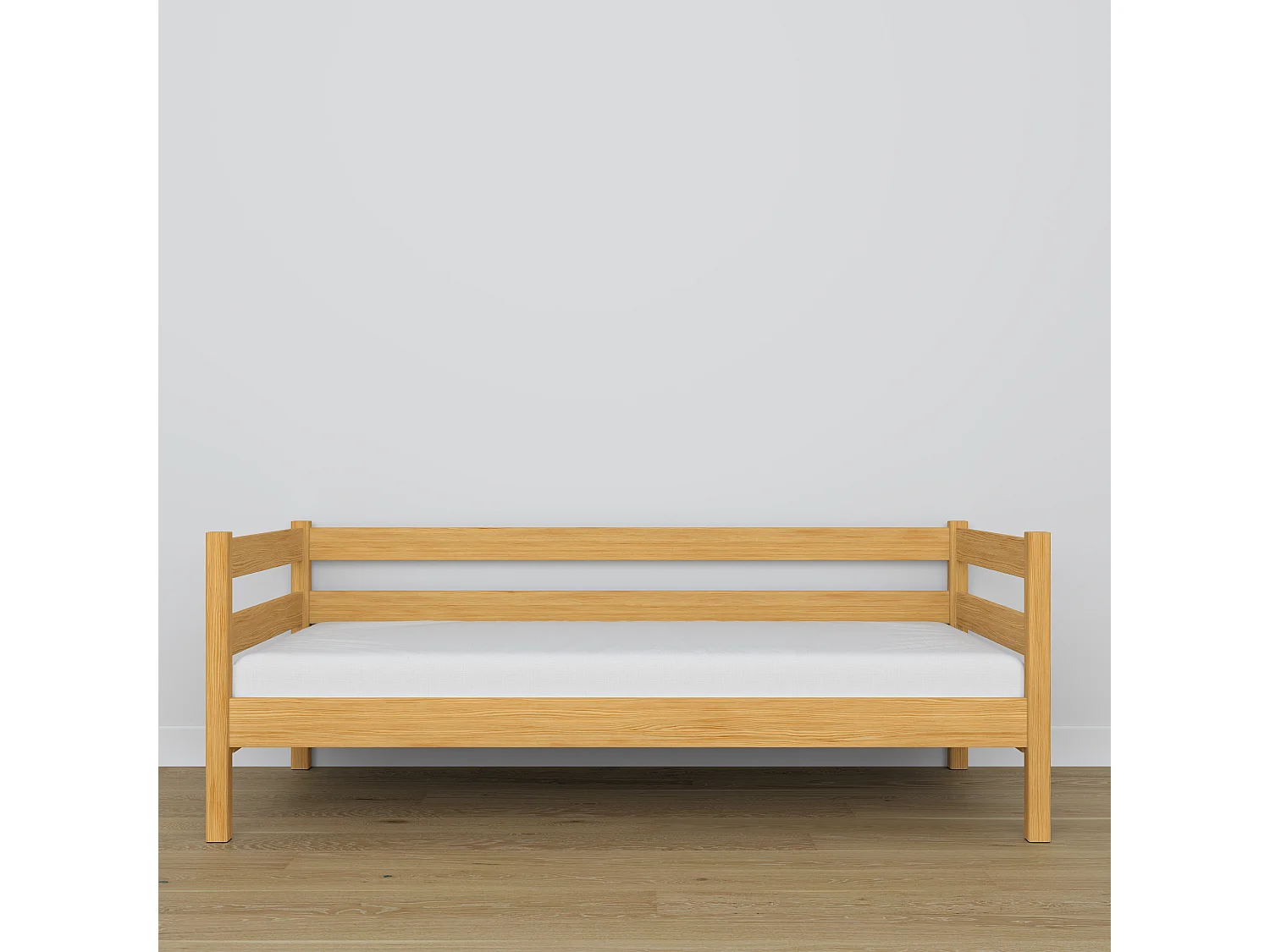 Lit banquette en bois N01 Pin Naturel 80x200