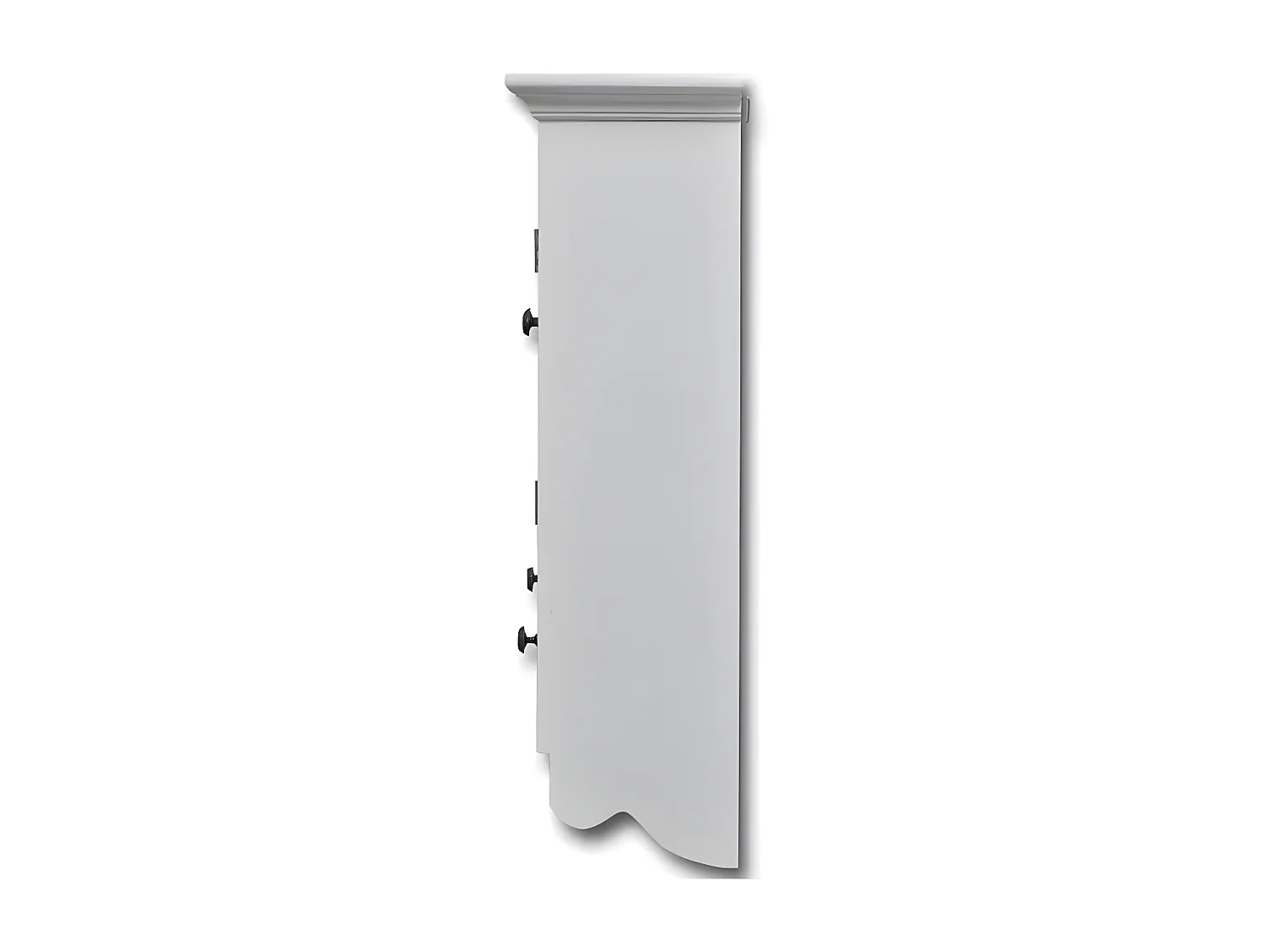 Etagère de cuisine murale 2 portes 2 tiroirs bois blanc Kapci