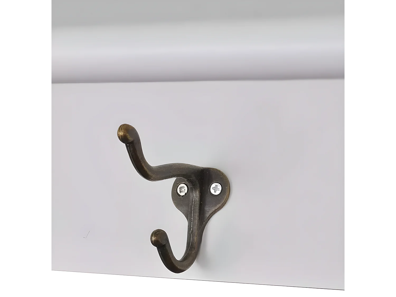 Etagère de cuisine murale 2 portes 2 tiroirs bois blanc Kapci