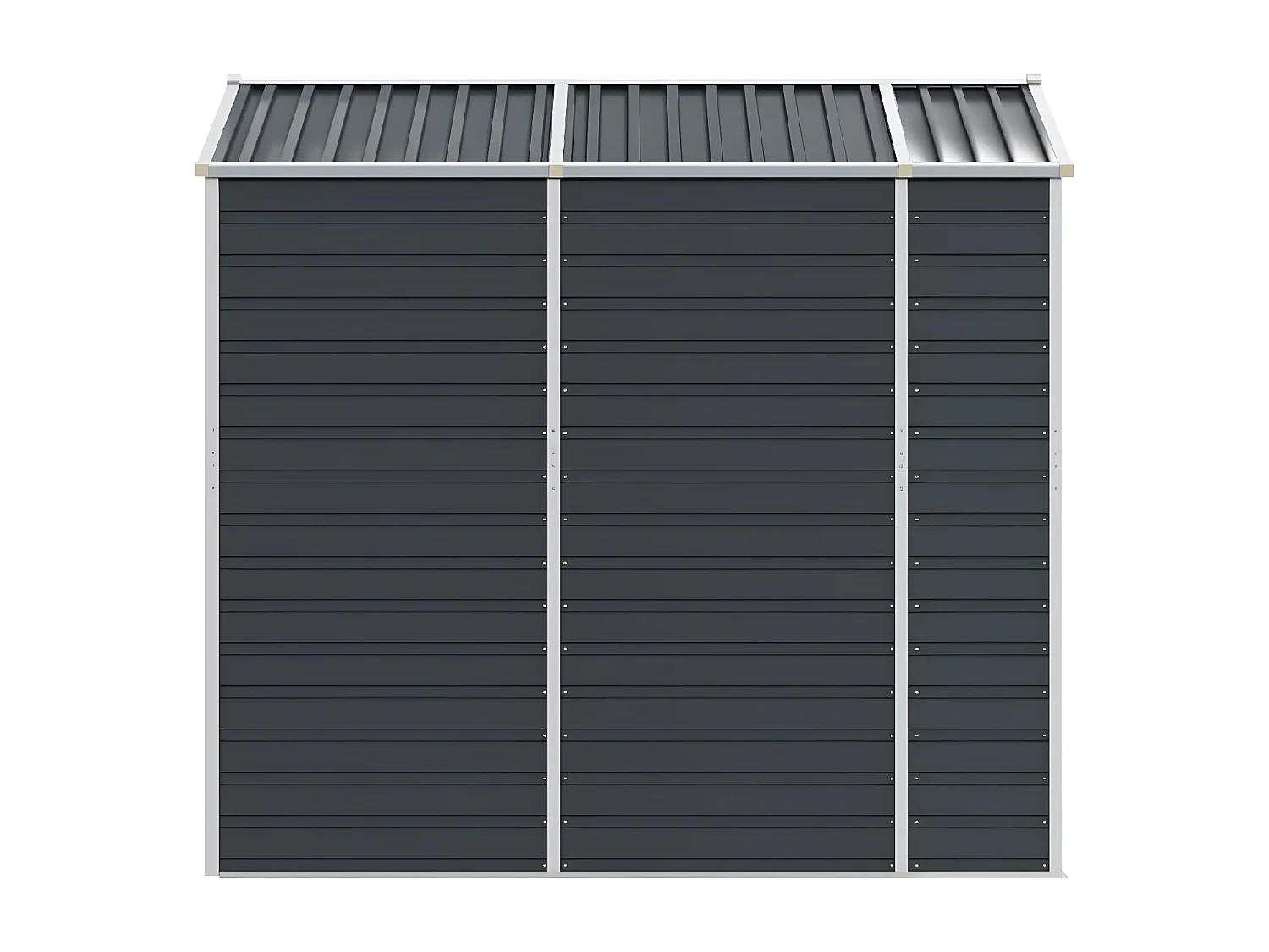 Abri de jardin anthracite 191x215x198 acier galvanisé