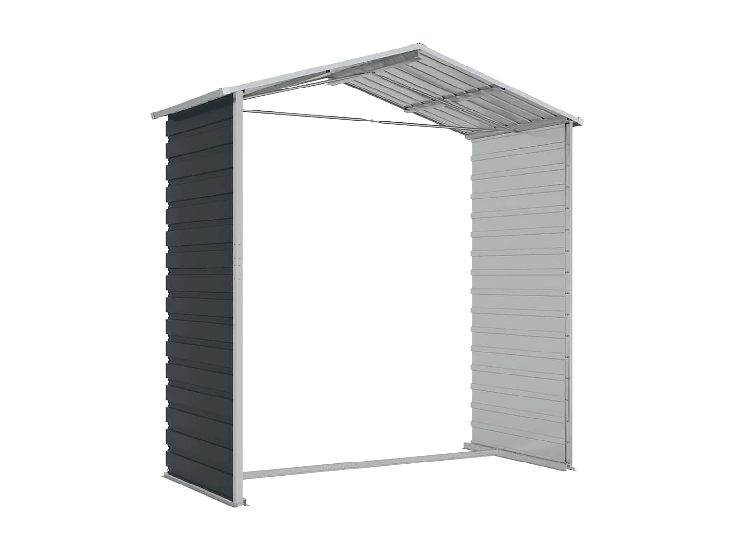 Abri de jardin anthracite 191x130x198 acier galvanisé