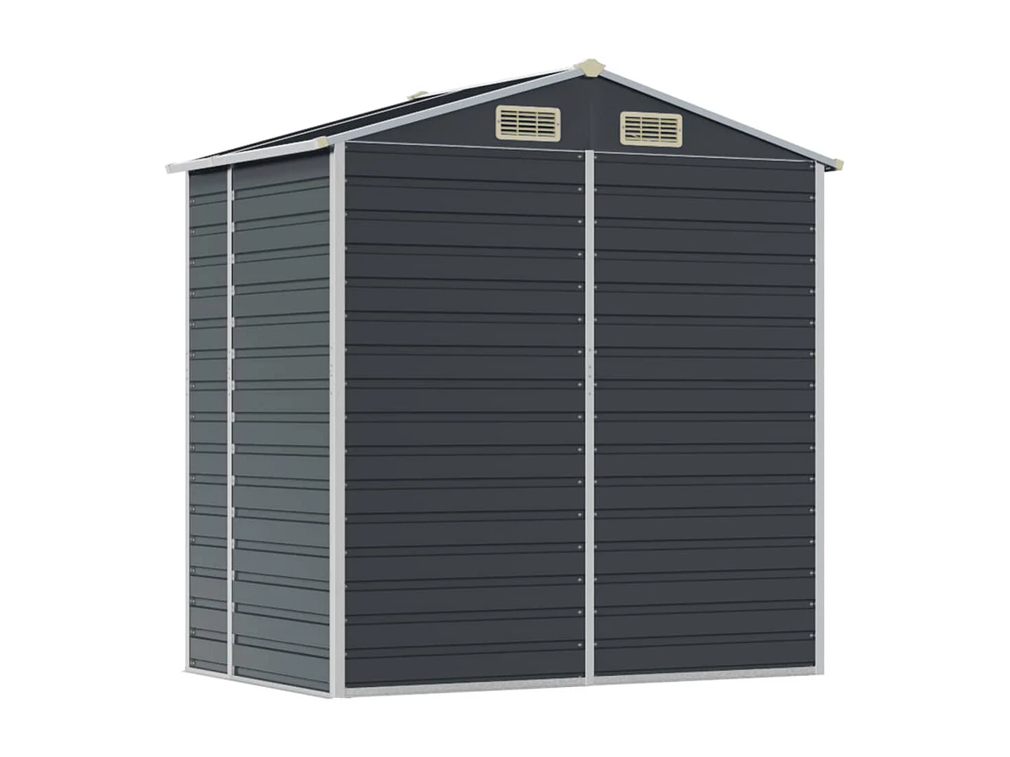 Abri de jardin anthracite 191x130x198 acier galvanisé