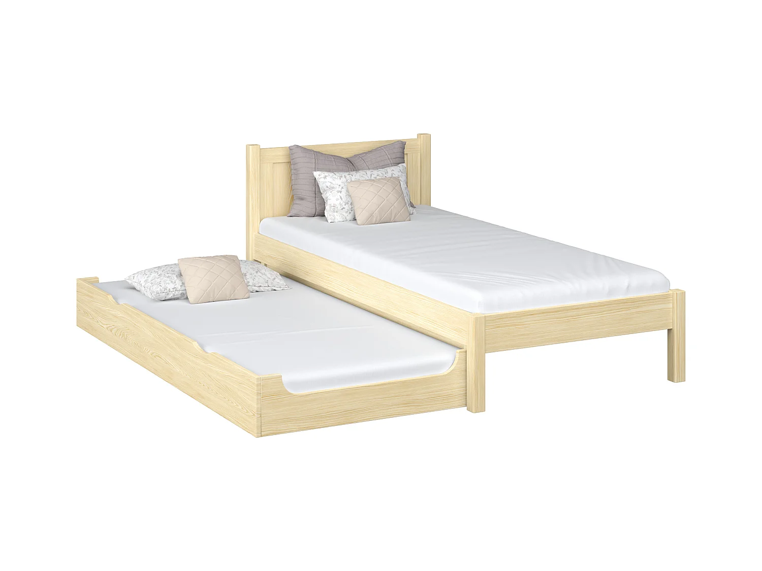 AUSZIEHBETT N02 Klare Kiefer 80x190