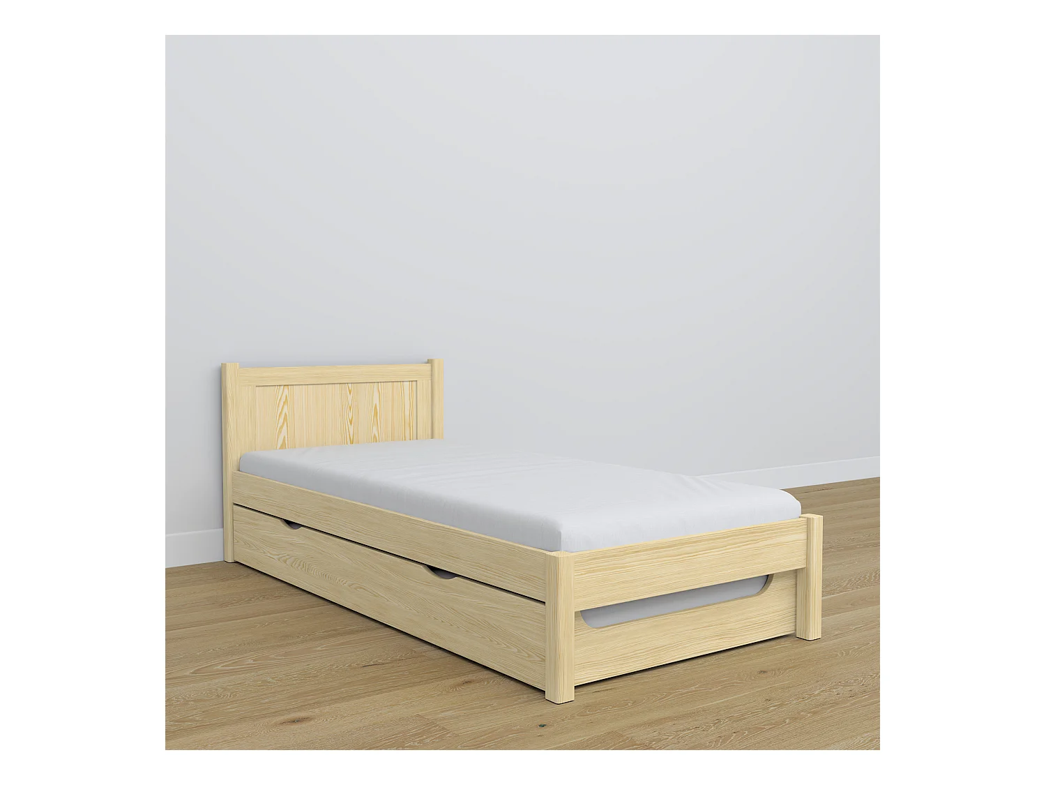 AUSZIEHBETT N02 Klare Kiefer 80x190