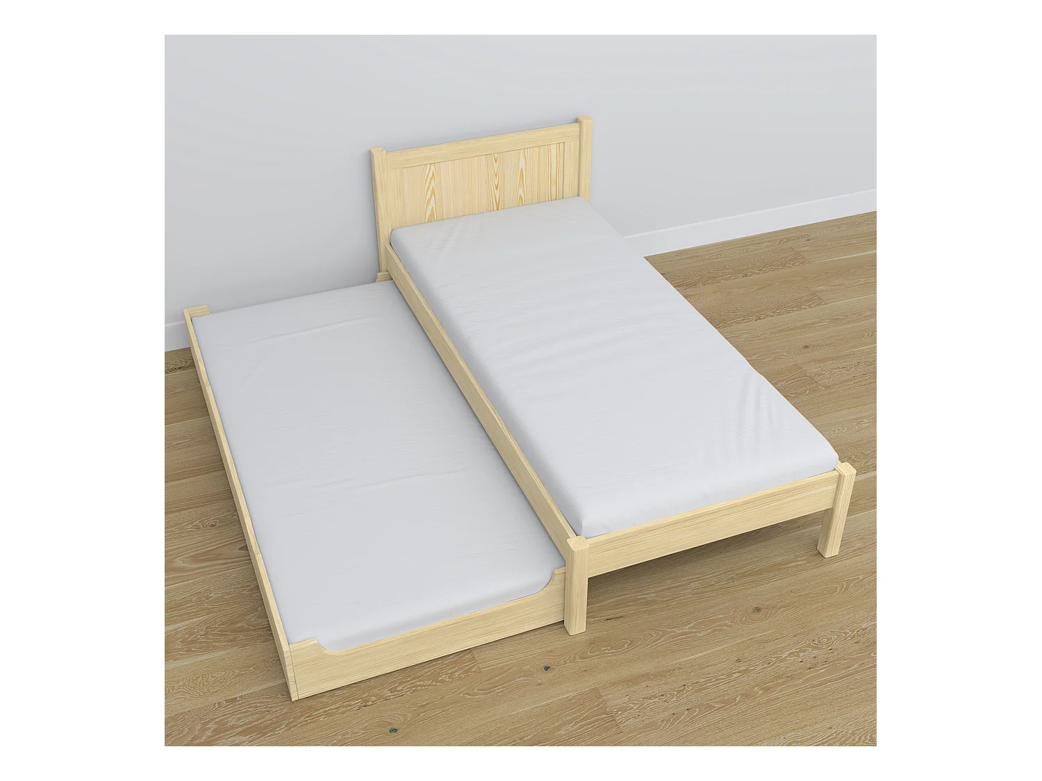 AUSZIEHBETT N02 Klare Kiefer 80x190
