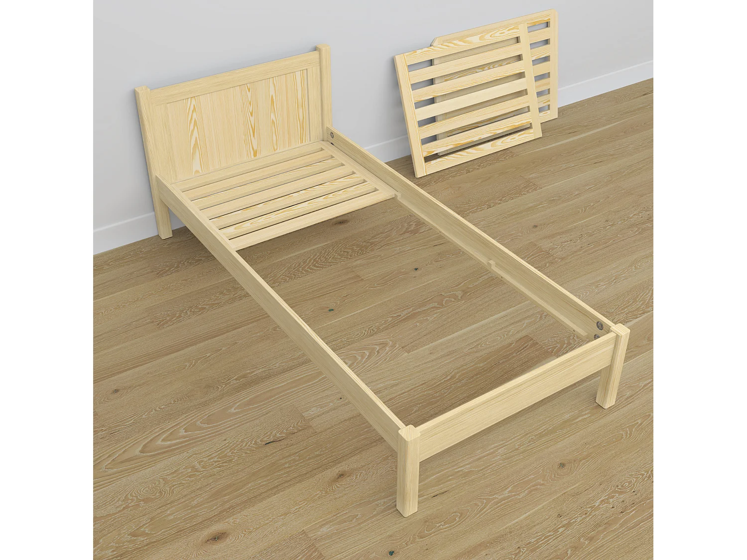 AUSZIEHBETT N02 Klare Kiefer 80x190
