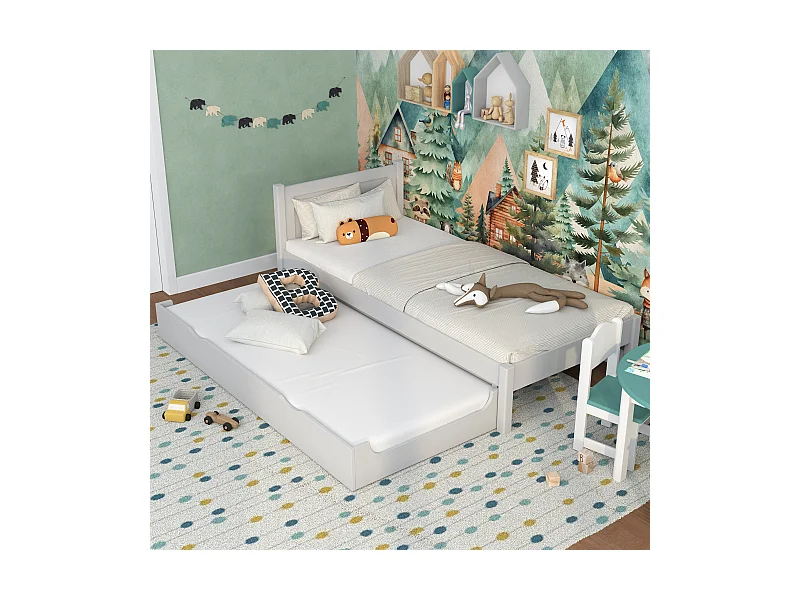 AUSZIEHBETT N02 Grau 80x200