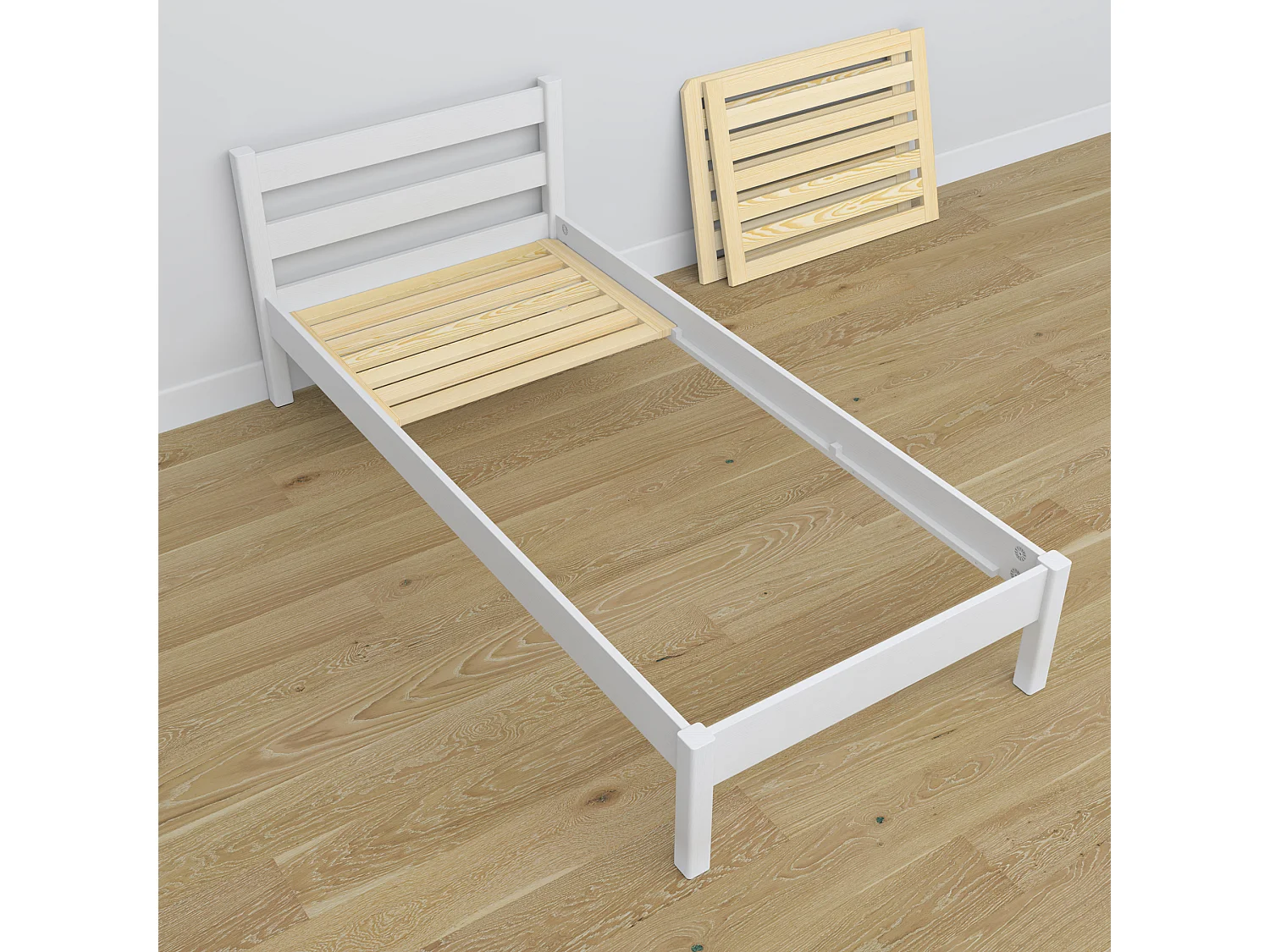 AUSZIEHBETT N01 Weiß 90x200
