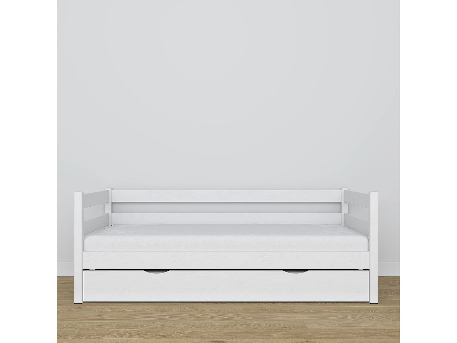 AUSZIEHBETT N01S Weiß 90x190