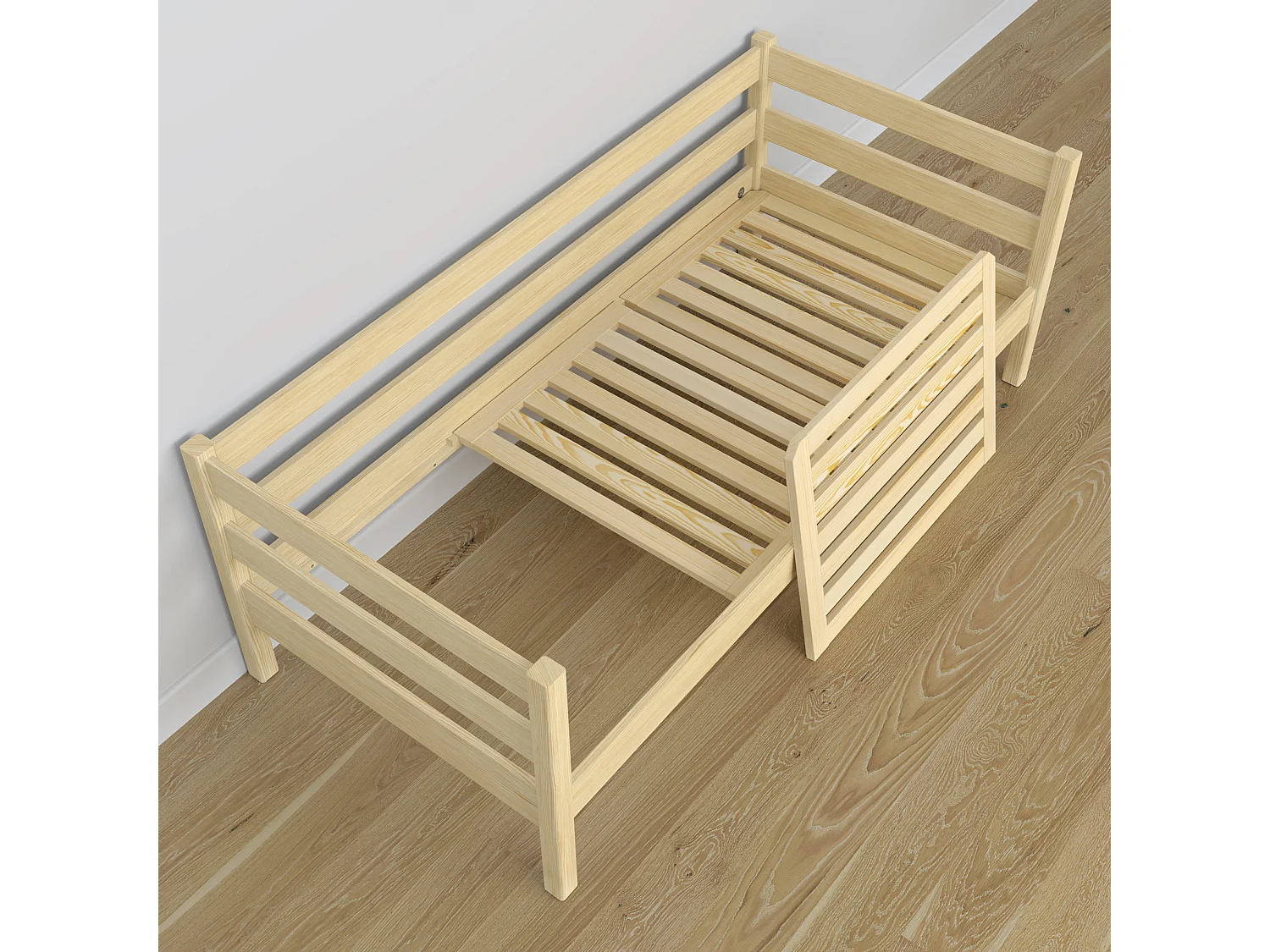 Lit banquette gigogne N01 Pin Clair 120x200