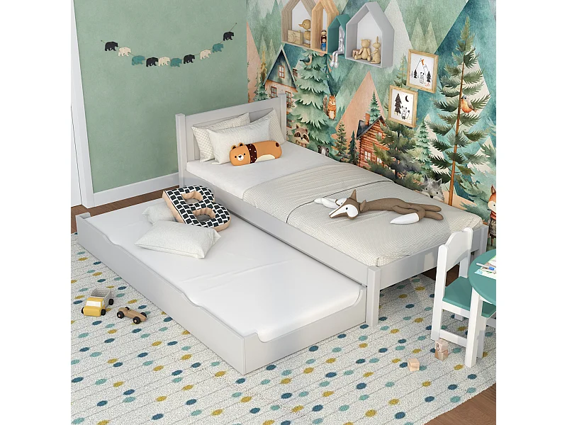 AUSZIEHBETT N02 Grau 90x200