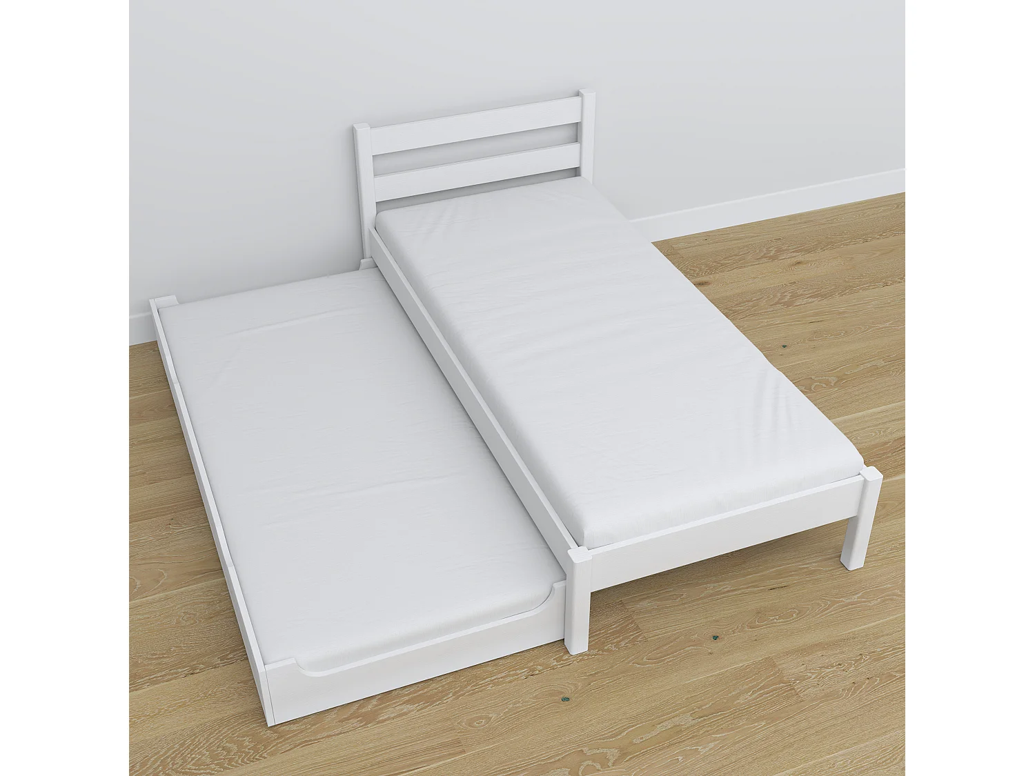 AUSZIEHBETT N01 Weiß 120x190