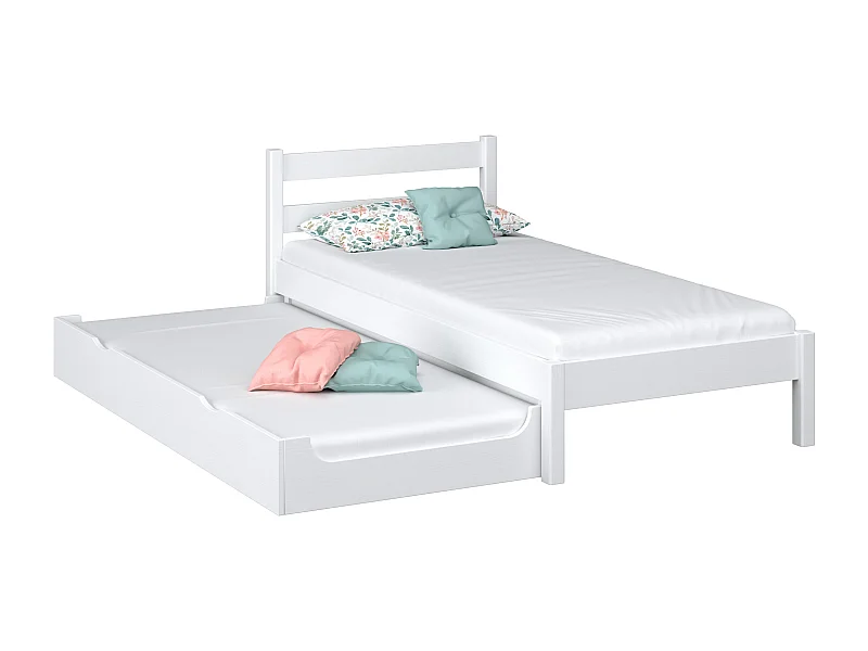 AUSZIEHBETT N01 Weiß 120x190