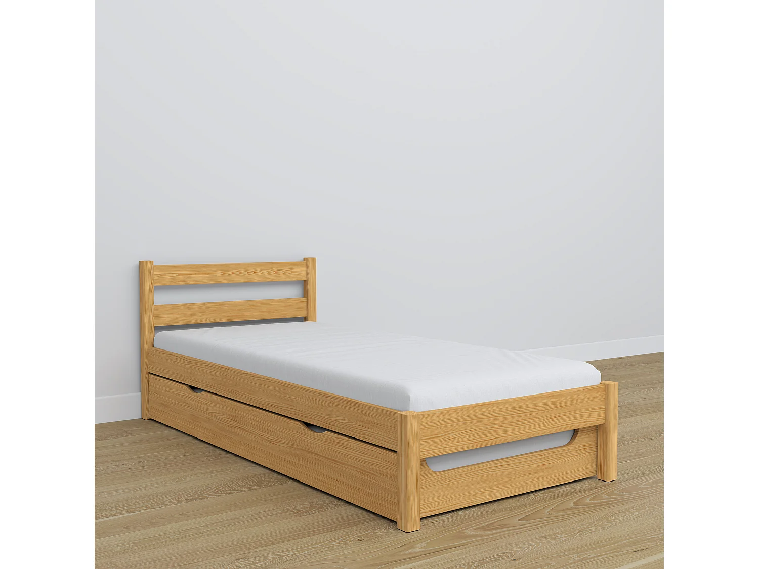 AUSZIEHBETT N01 Naturkiefer 90x180