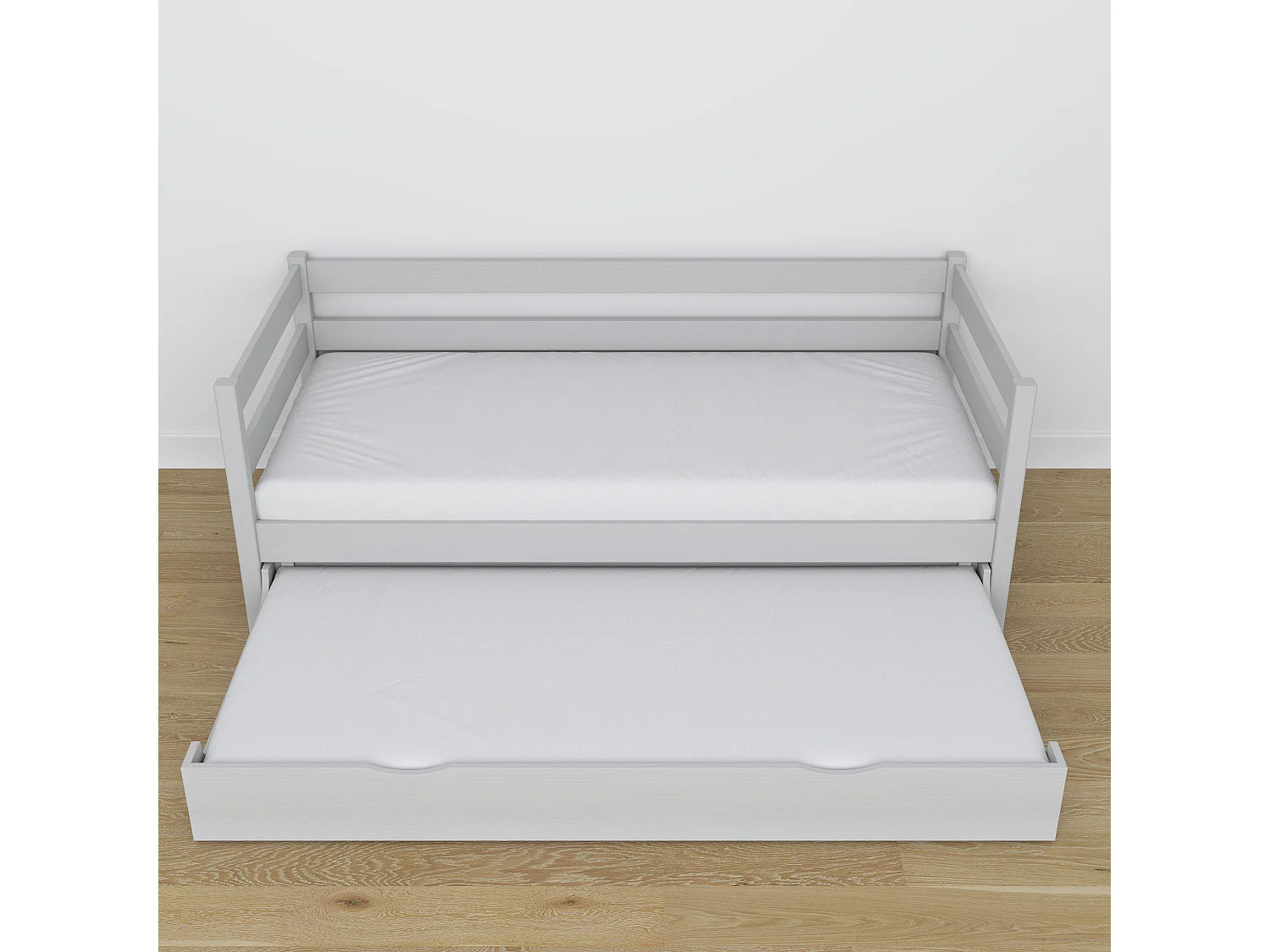 Lit banquette gigogne N01 Gris 100x180