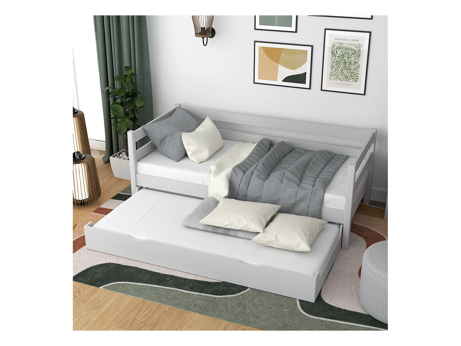 AUSZIEHBETT N01S Grau 90x190