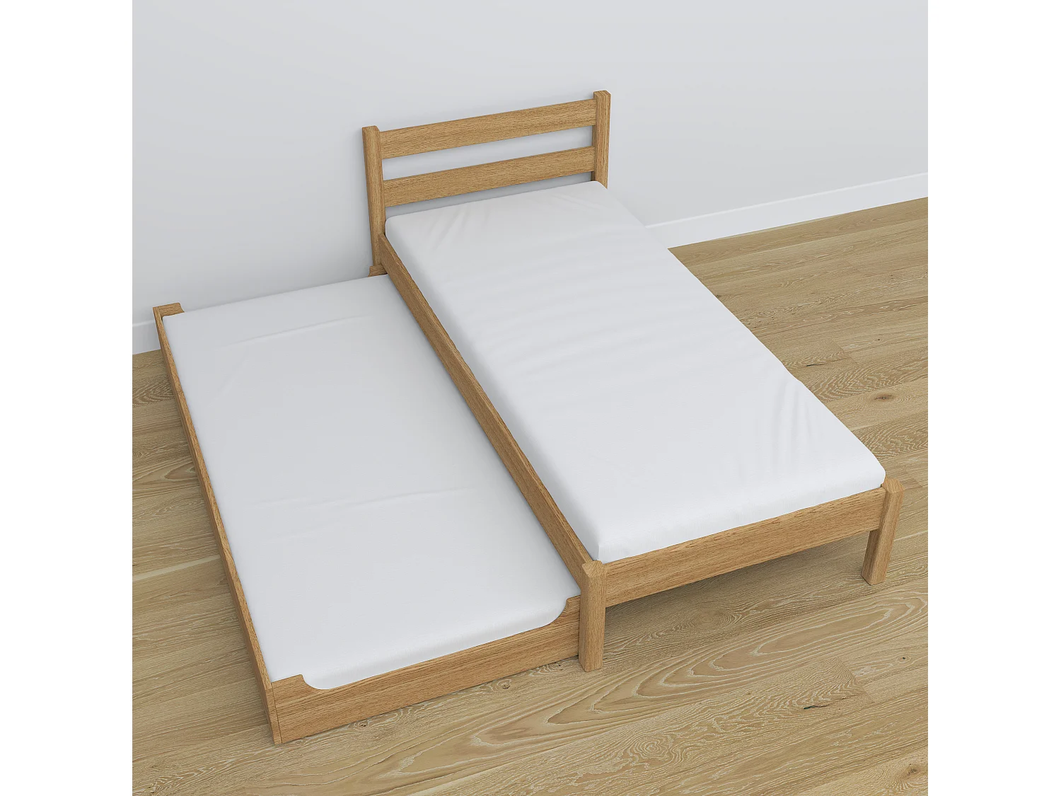 AUSZIEHBETT N01 Eiche Natur 90x190