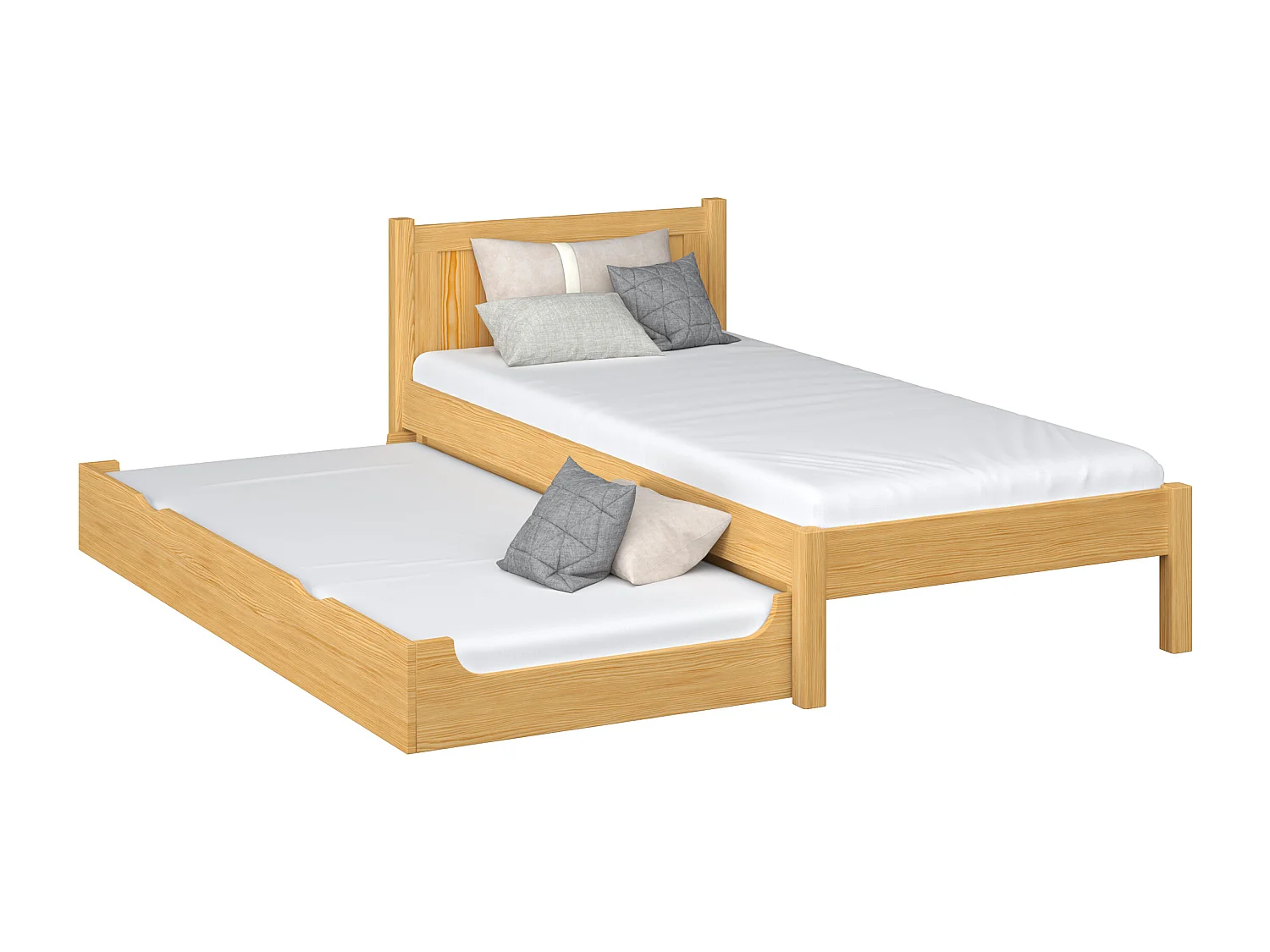 AUSZIEHBETT N02 Naturkiefer 120x200