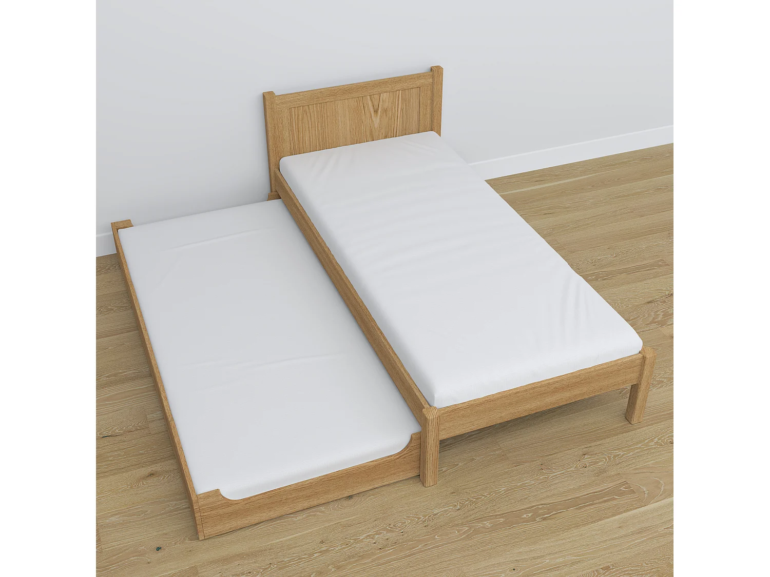 AUSZIEHBETT N02 Eiche Natur 120x190