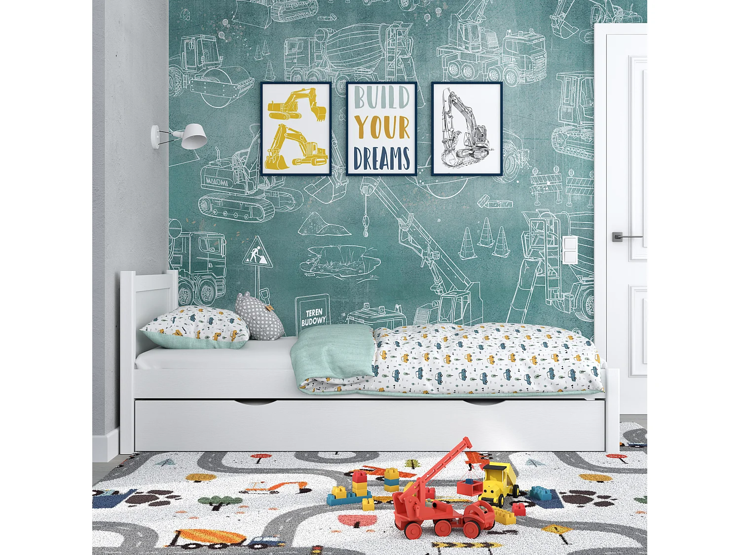 AUSZIEHBETT N02 Weiß 120x200