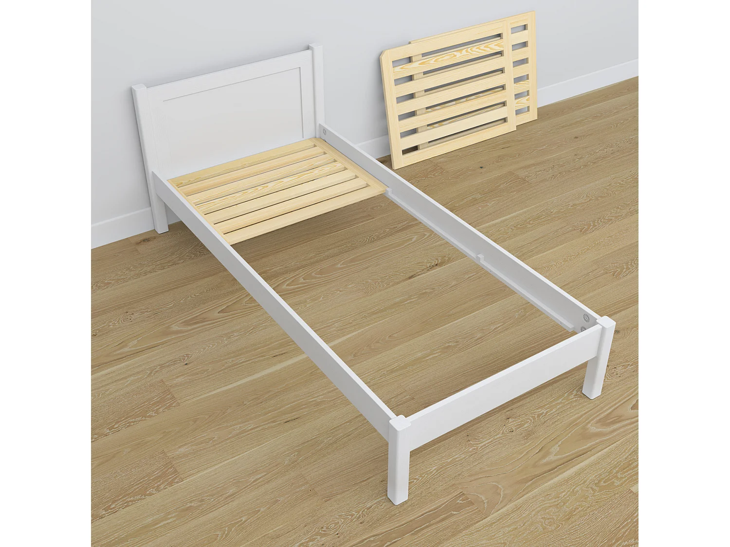 AUSZIEHBETT N02 Weiß 90x200