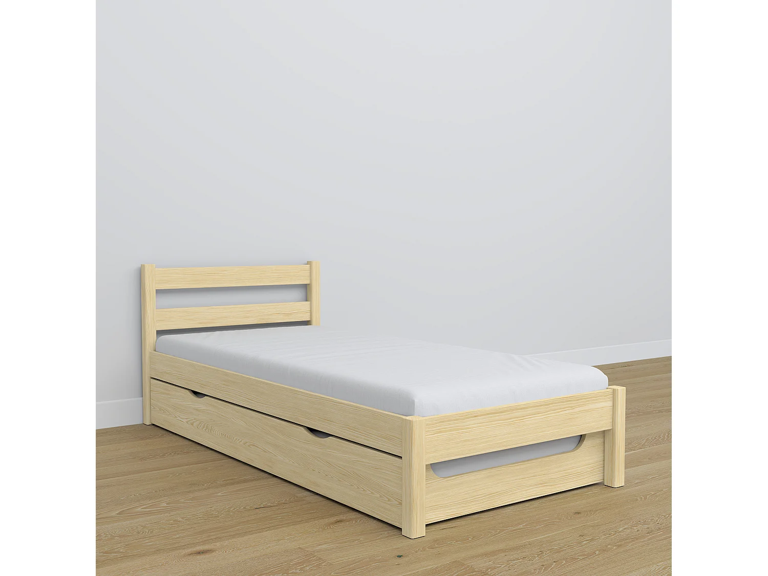 AUSZIEHBETT N01 Klare Kiefer 80x180