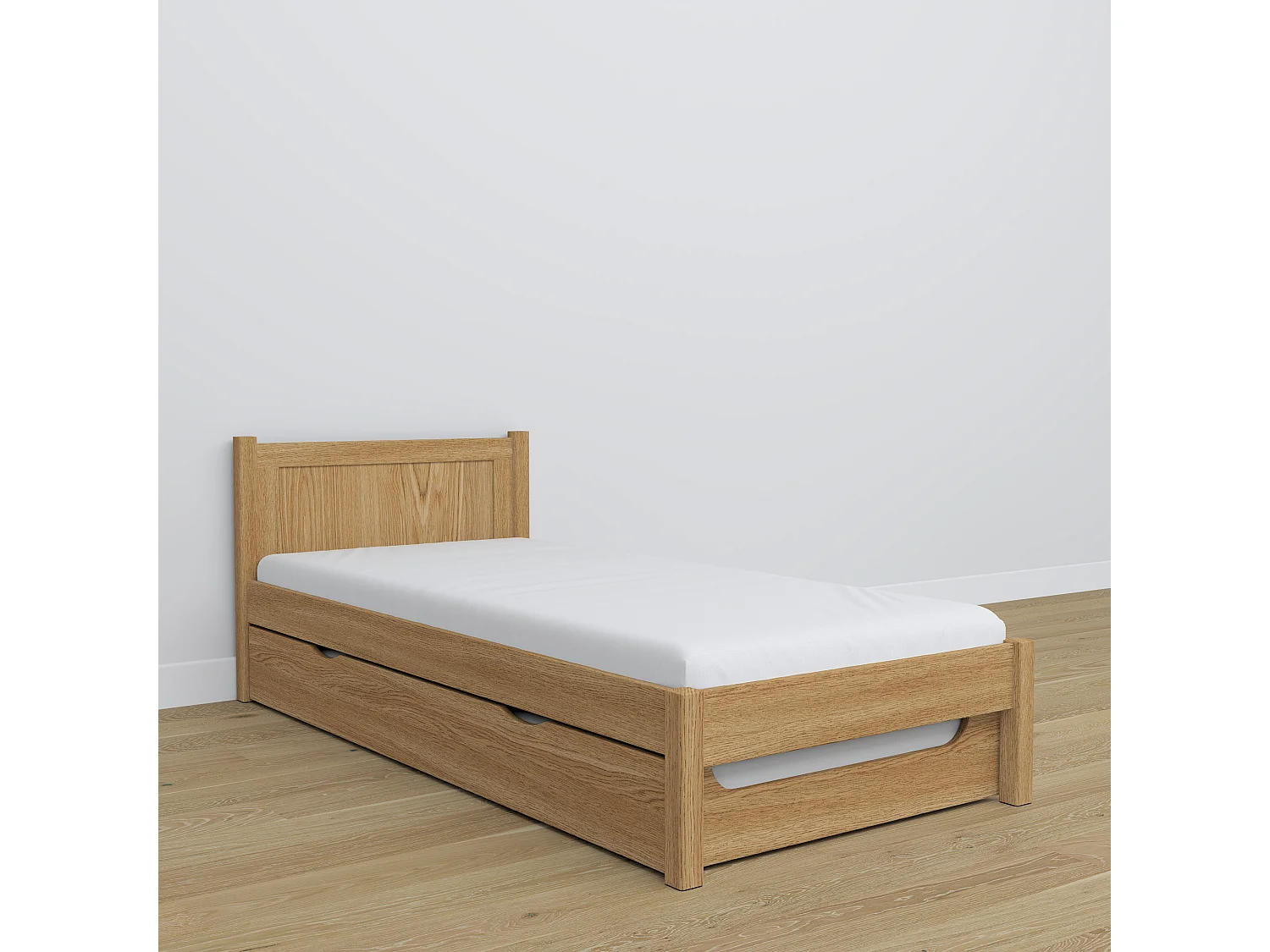 AUSZIEHBETT N02 Eiche Natur 100x180