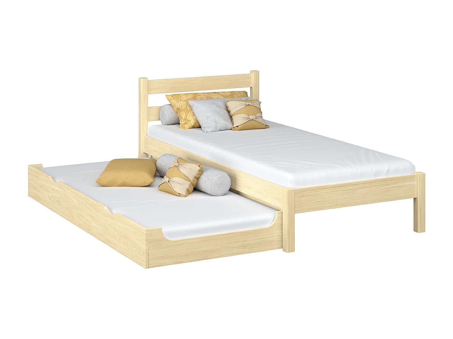 AUSZIEHBETT N01 Klare Kiefer 100x180