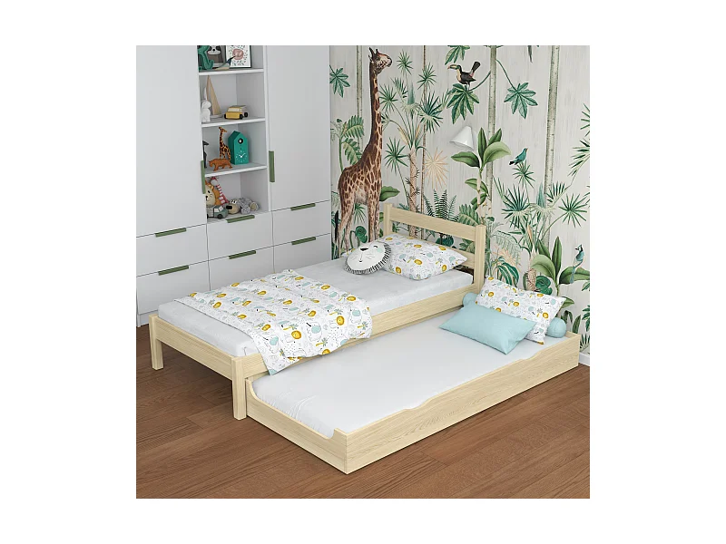 AUSZIEHBETT N01 Klare Kiefer 90x200