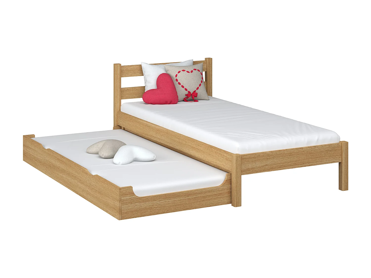 AUSZIEHBETT N01 Eiche Natur 90x180