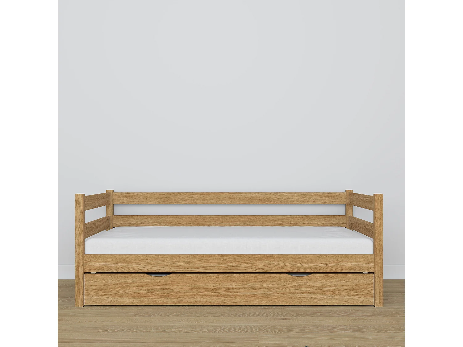 AUSZIEHBETT N01S Eiche Natur 80x180