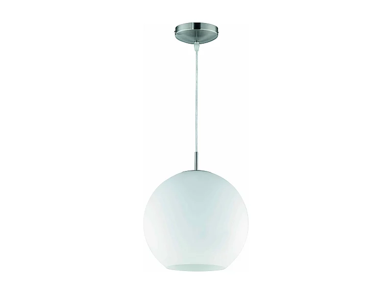 Lampada a sospensione, sfera in vetro, bianco, D 30 cm, Moon