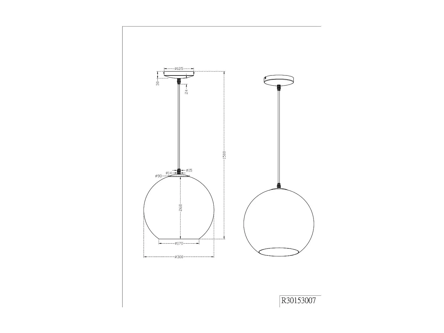 Suspension Moon grand diamètre