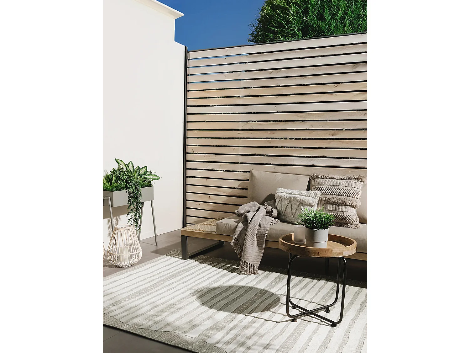 Tapis d'extérieur & intérieur Flora Beige 120x170 cm