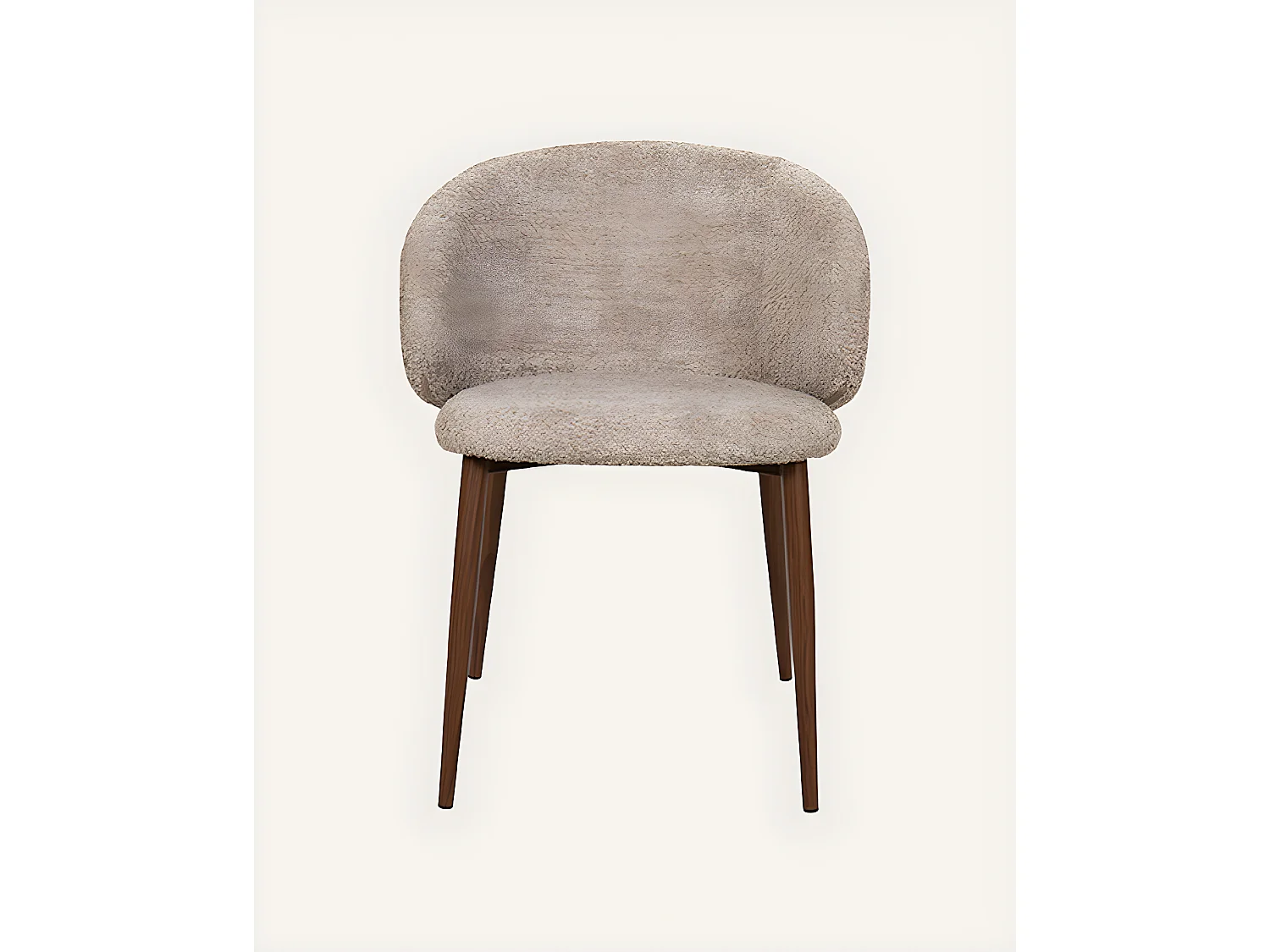 Vera - Chaise en tissu bouclette et pieds métal