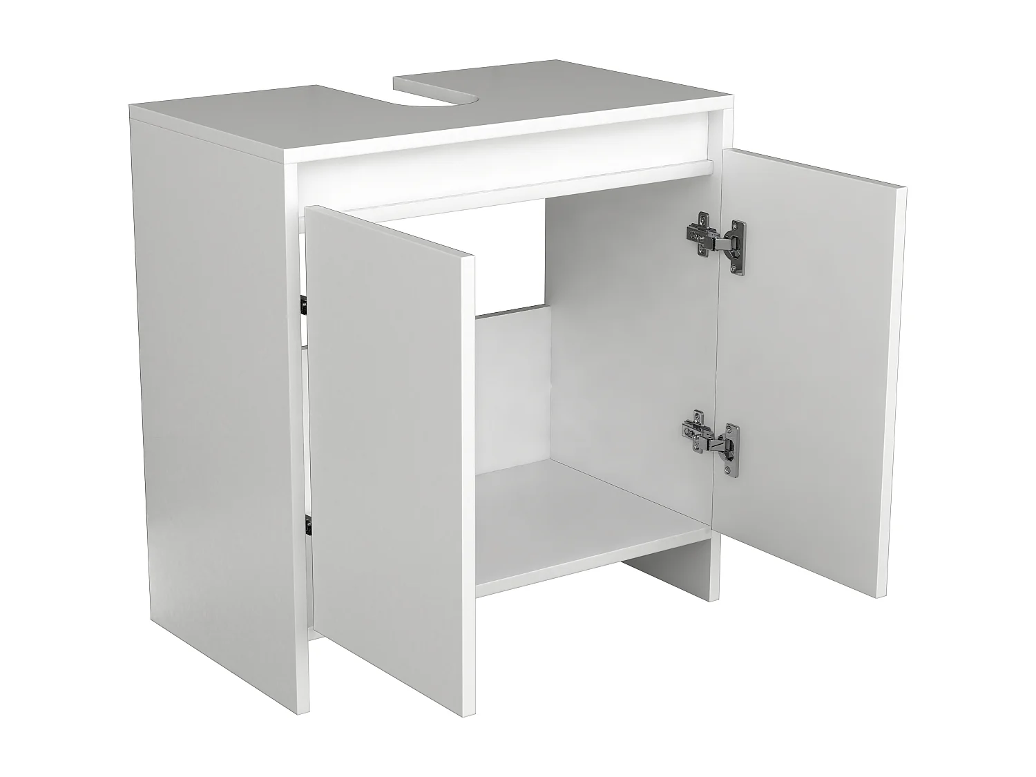 Bathroom furniture washbasin cabinet Malira White H. 60 x W. 58 x D. 33 cm