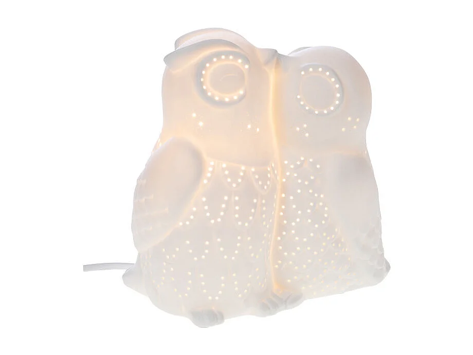 Lampe chouettes bisou