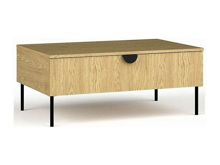 Salonmeubelset: TV-meubel 200 cm, salontafel, buffetkast, eiken, collectie MONDO