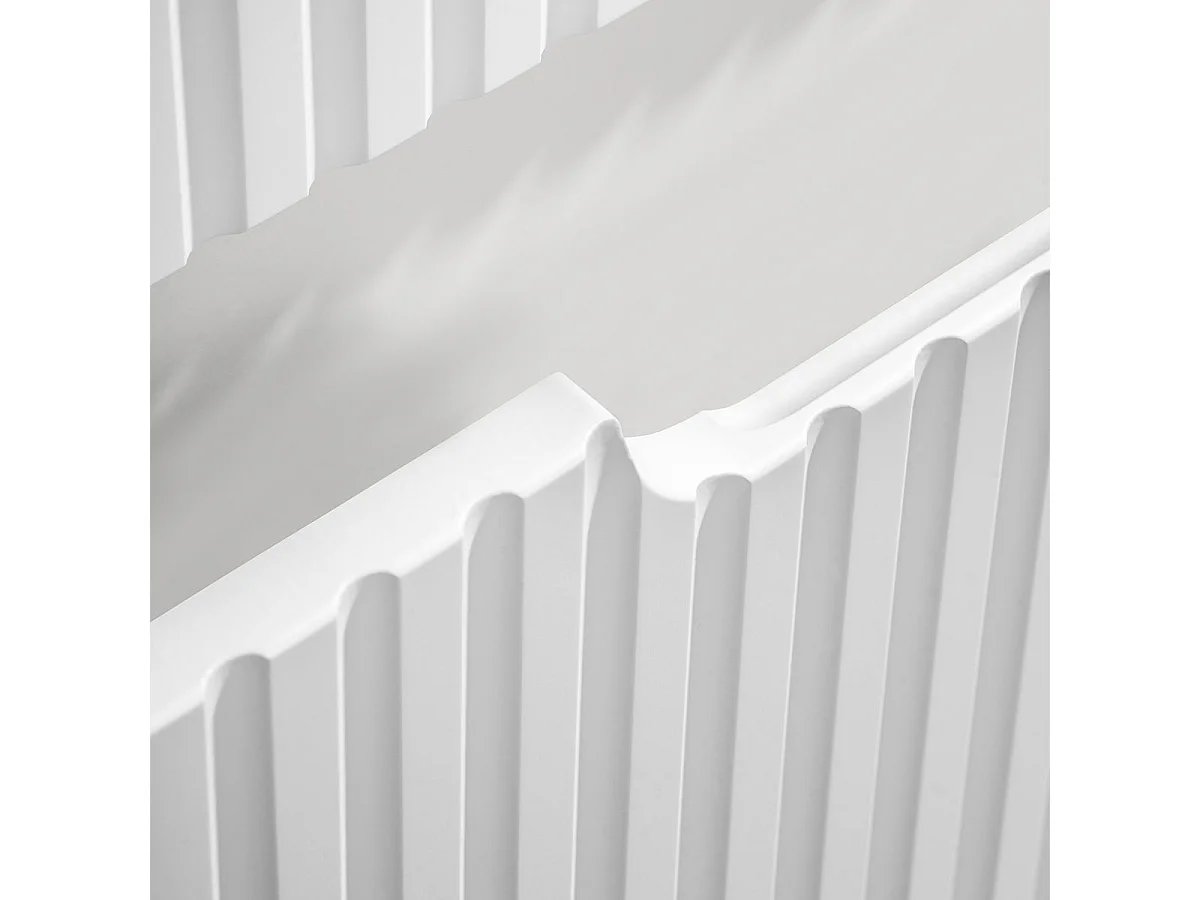 Meuble simple vasque encastrée 50cm 2 tiroirs Riva Blanc