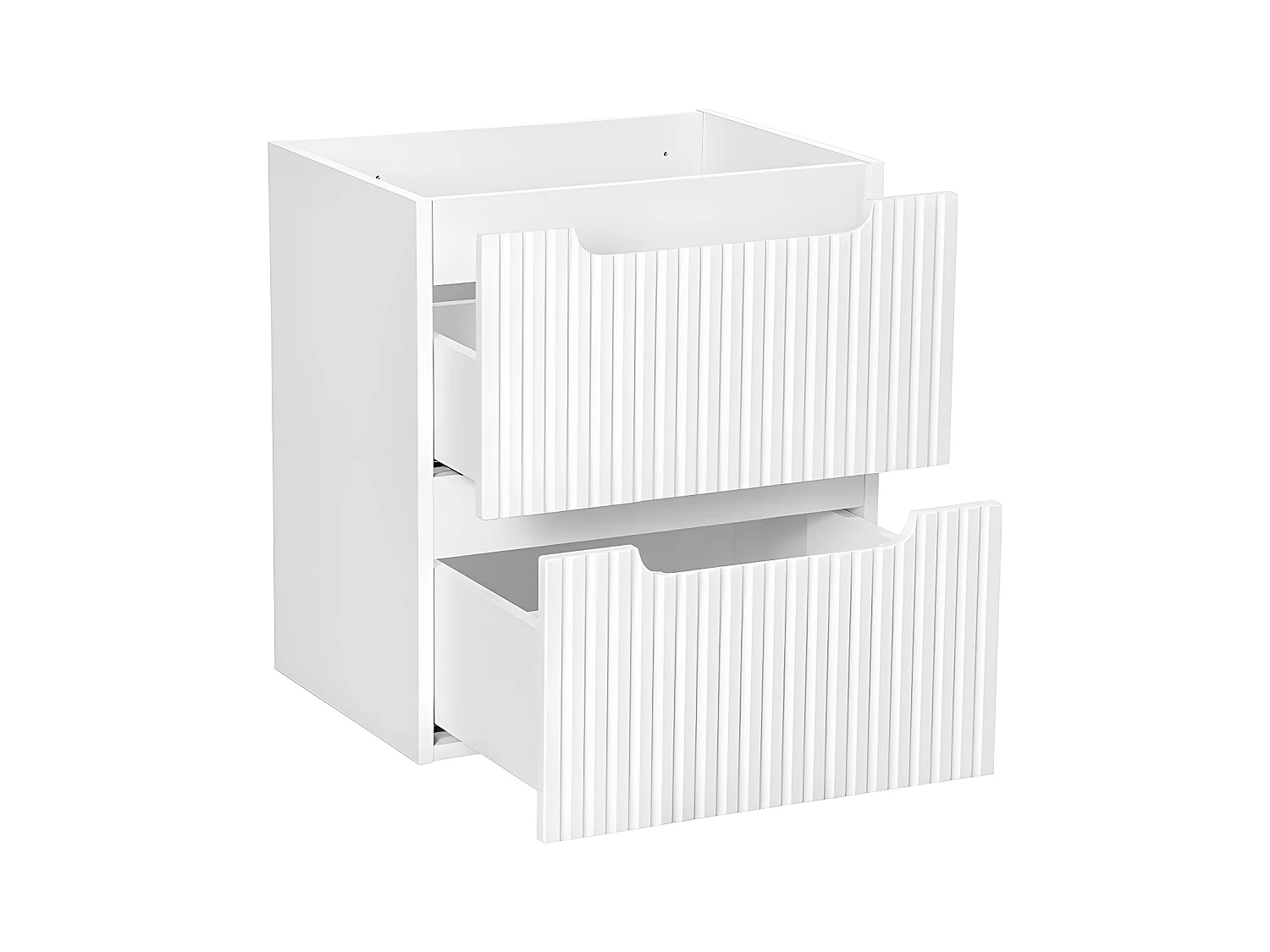 Meuble sous-vasque 50cm 2 tiroirs Riva Blanc