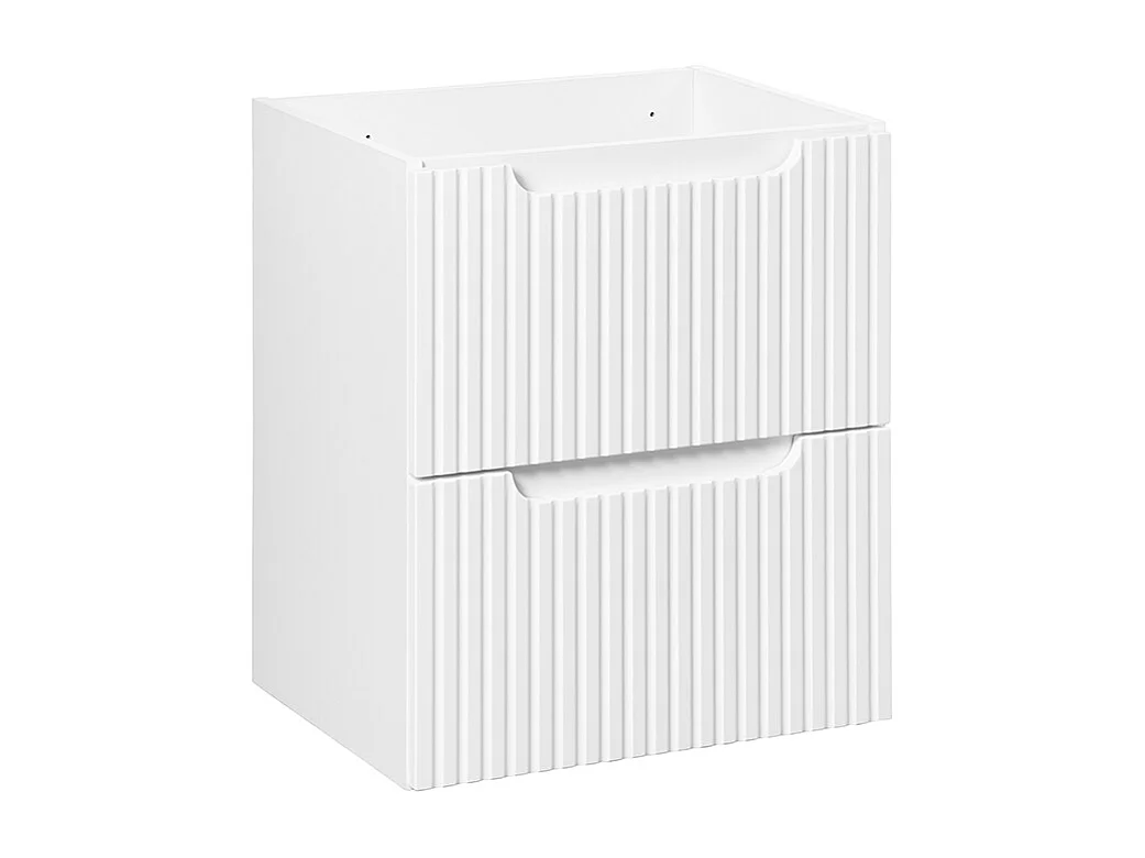 Waschbeckenunterschrank 50cm 2 Schubladen Riva Weiß
