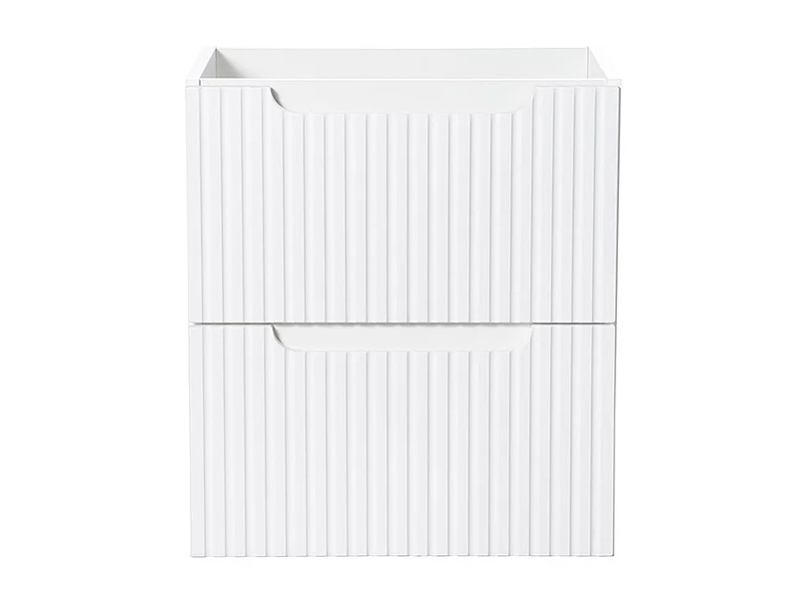 Waschbeckenunterschrank 50cm 2 Schubladen Riva Weiß