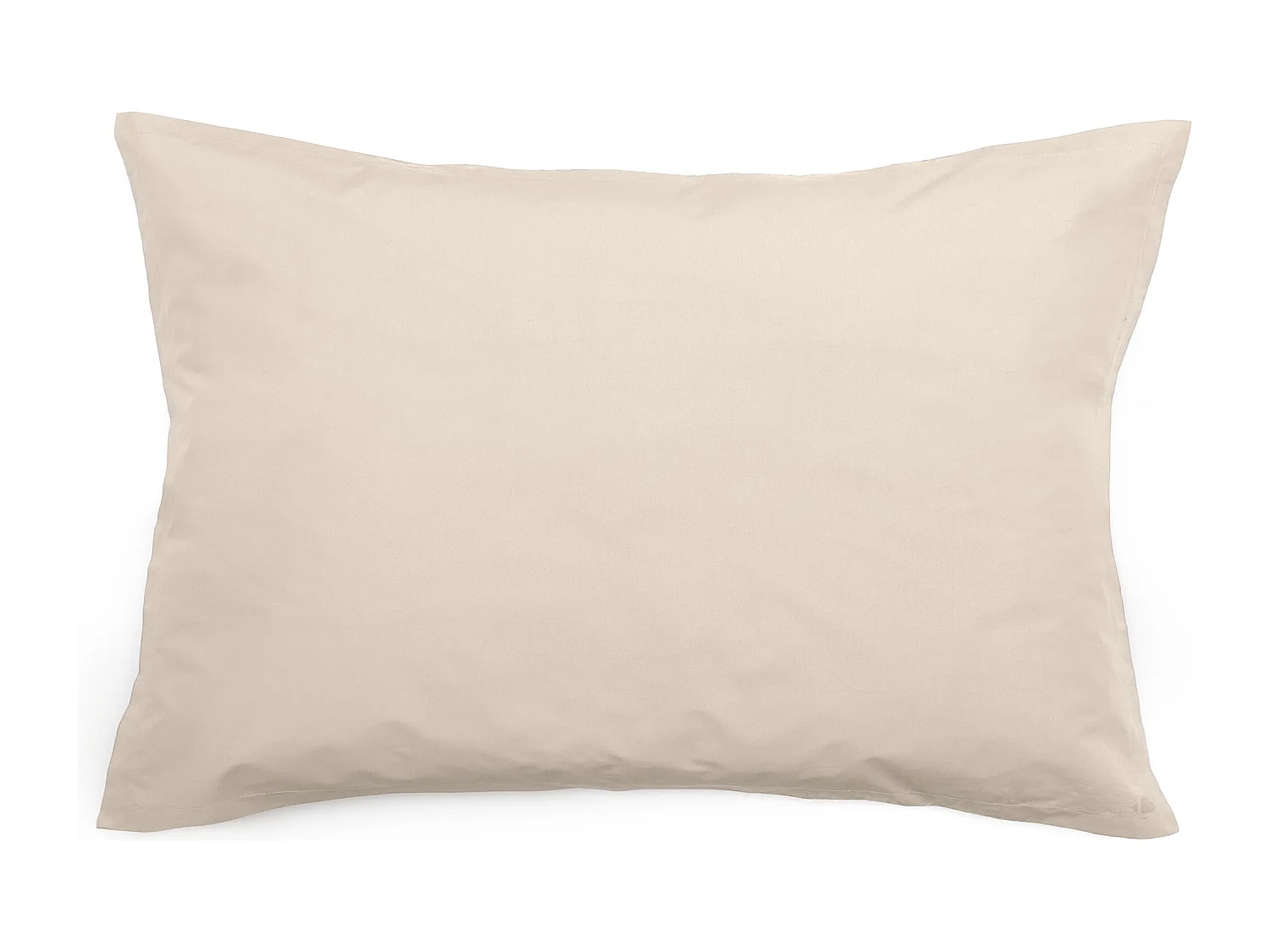 Taie d'oreiller volants plats 50x70 cm percale MANOIR blanc Naturel